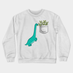 Dinosaur plants in pocket Crewneck Sweatshirt